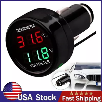 12V 24V Digital LED Auto Car Cigarette Lighter Volt Voltage Gauge Meter Monitor • $10.99