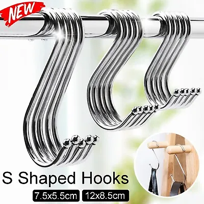 Steel S Shape Hooks Kitchen Tool Hanger Rack Clothes Hanging Plant Holders Hook • $11.99