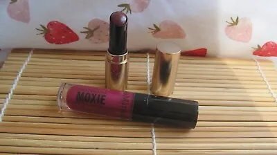 £7.99 • Buy Bareminerals  Moxie Lip Gloss Gutsy/gen Nude Lipstick Mini Queen 2 Pc Set