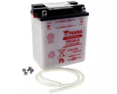 Battery YUASA YB12A-A 12Ah Without Fluid Pack Ducati Honda CB250 650 Kawasaki Z • £36.99