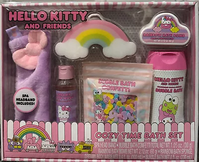 Hello Kitty Cozy Time Bath Set Head Band Bathbomb Confetti Bodywash Bubble Bath • $34.99