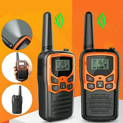 2X Walkie Talkies Electronic Long Range Walky Talky 10 Km UHF Backlit LCD Screen • £29.99