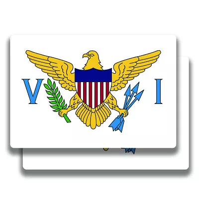 U.S. VIRGIN ISLANDS FLAG DECAL 2 Stickers Bogo For Car Bumper Truck 4x4 2 For 1 • $4.95