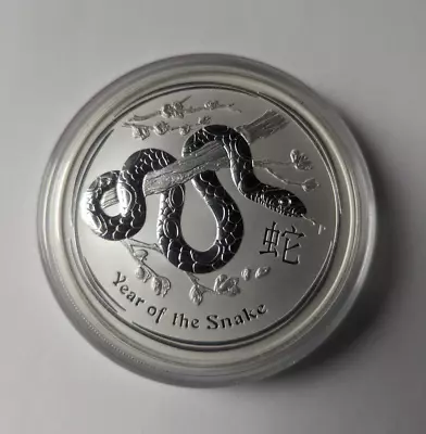2013 Perth Mint Australian Lunar Series Year Of The Snake Silver  5oz Coin • £165