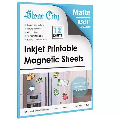 Printable Magnetic Sheets 8.5x11 Inch 12 Sheets Matte Magnet Paper Sheet For... • $34.55