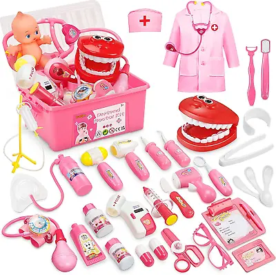 43pcs Doctors Set For Kids Medical Playset Doctor Role Play Kit For 3+ Girls • £27.94