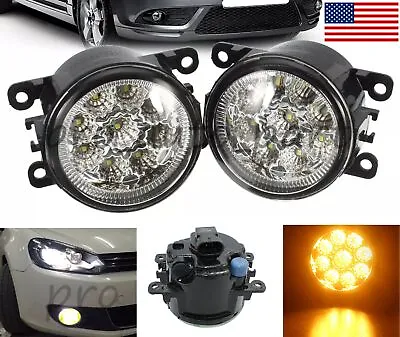 $21.49 • Buy Pair LED Fog Light Lamp For Ford Focus 2012-2014 Yellow LED Bulbs Clear Lens US 
