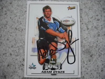 $9.99 • Buy Nrl Rugby League Card Personally Signed With Coa 2001 Adam Dykes Sharks