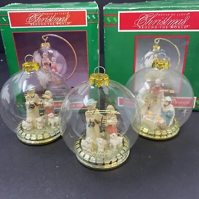 Lot Of 3 Christmas Around The World Round Ornaments Three Kings Shepherds • $19.20