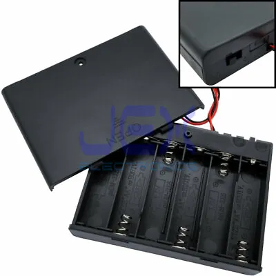 Six/6X AA DIY Battery Holder Case Box 7.2V/9V With Power Switch & Bare Wire Ends • $2.99