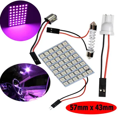 T10 Festoon BA9S Adapter Dome Roof Light 48 LED Purple Lamp Panel Y1 A H L S JP • $20