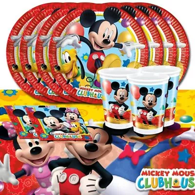 SET 52 Pcs Mickey Mouse Playful Party Supplies Tableware Decorations Napkins • £3.99