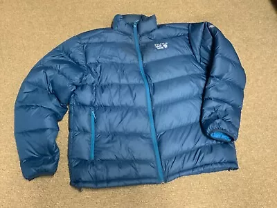 Mens Mountain Hardwear Puffer Jacket XXL 650 Down Blue • $94.99