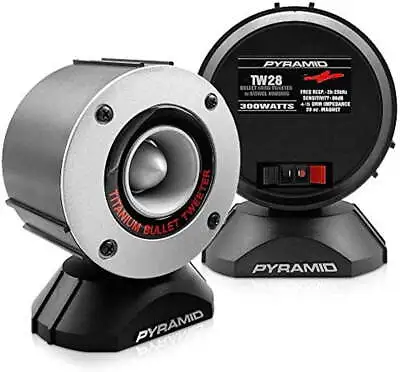 Pyramid 3.75  300W LOUD Car Audio Aluminum Bullet Horn Tweeters Pair | TW28 • $38.99