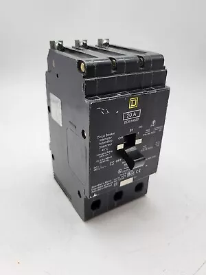 Square D EDB34020 Bolt-on Circuit Breaker 20A 3P 480Y/277V Type EDB Used CHIP • $95