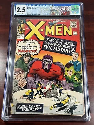 X-Men #4 Marvel 2.5 CGC Grade (Mar '64) 1st App Scarlet Witch Toad Quicksilver • $935