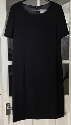 £19.99 • Buy AFTER SIX Dress By Ronald Joyce Size 16 Classic Navy Blue Shift Dress