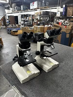 Lot Of 2 Olympus BH BHM Microscope Neo Splan 10 0.25 Sold For Parts • $199.99