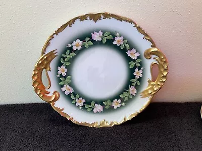 Antique Limoges France T&V VENICE Gold Trim  With Handles Cake Plate 11  • $48.99