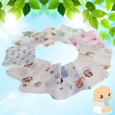 10 Pcs Infant Baby Newborn Soft Washcloth Bath Towel Bathing Feeding Wipe Cloth • $13.01