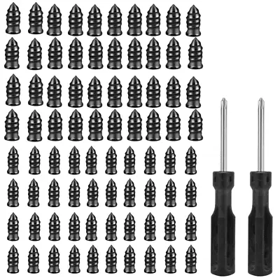 20/80PC Tire Repair Rubber Nail Car Tire Repair Screw In Rubber Plug Nail Vacuum • $9.89