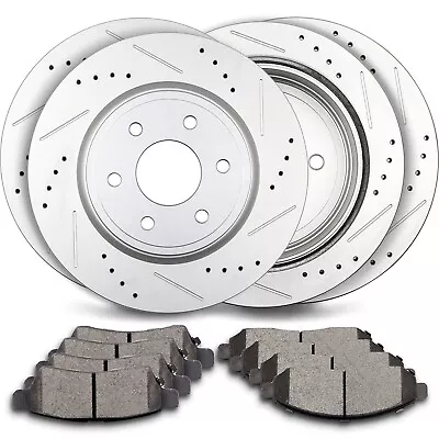 Brake Ceramic Pads And Rotors Front & Rear Kit Fits 05-15 Frontier 2WD 4WD 4X4 • $163.40