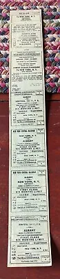 Nos Vintage New York Central Railroad D&H First Class Albany NY 6 Train Tickets  • $11.40