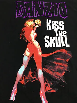 Danzig Kiss The Skull 2002 Tour 2 Sided Vtg Y2K 100% Cotton Shirt S-5XL 101274 • $9.91