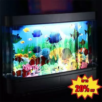 Frutiger Aero Lamp Frutiger Aero Fish Lamp Fake Fish Tank Mini Aquarium~ • $35.99