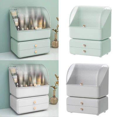 £21.95 • Buy Stacking 2-Parts Organizer Desktop Jewelry Storage Box Drawers Cosmetic Case UK