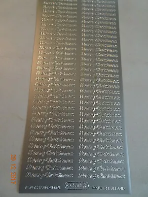 £0.99 • Buy Silver Peel Offs - Small - Merry Christmas - 360