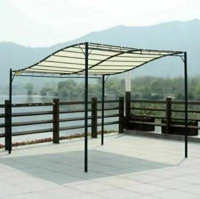 Waterproof Metal Gazebo Garden Sun Shade Patio Pergola Marquee Porch Deck Awning • £139.90