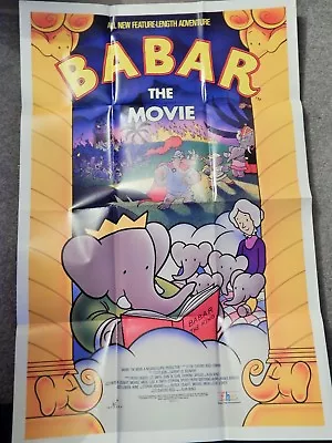 Babar The Movie (video Dealer  40 X 27 Poster! 1990s) Animated Character Rare • $12.88