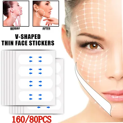 $8.25 • Buy 160PCS Stickers Instant Face Neck Lift Face Lift V Tapes Shape Tape Anti Wrinkle