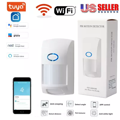 Tuya Smart WiFi Infrared Detector Motion Sensor Home Security Alexa US NEW Lot • $13.59