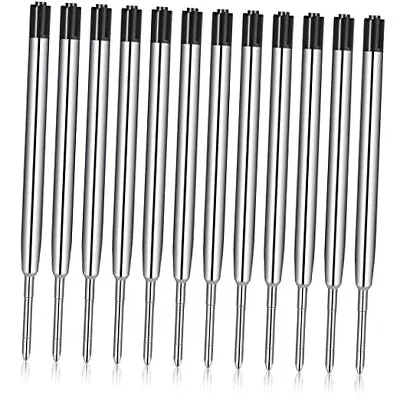 12 Pieces Pen Refills Ink 1.0mm Medium Point Metal Ballpoint Refill Black • $11.28