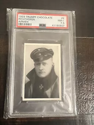 1933 Trumpf Chocolate Airmen Manfred Von Richthofen #2 “The Red Baron  PSA 7.5 • $1499