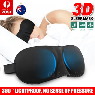 $4.85 • Buy 3D Sleeping Eye Mask Blindfold Sleep Travel Shade Relax Cover Light Blinder Soft