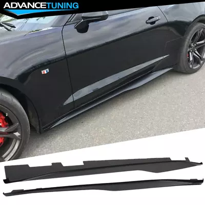 Fits 16-23 Chevy Camaro ZL1 Style Unpainted Side Skirts Extension Rocker Panel • $104.99