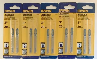 10 Irwin 3  20tpi T-shank Jig Saw Blades 3072320 Marathon Jigsaw Lot (5 Cards) • $11.99