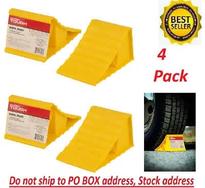 X4 Tire Stopper Wheel Chocks Blocks Heavy Duty For Car Truck Rv Camper Trailer • $21.97