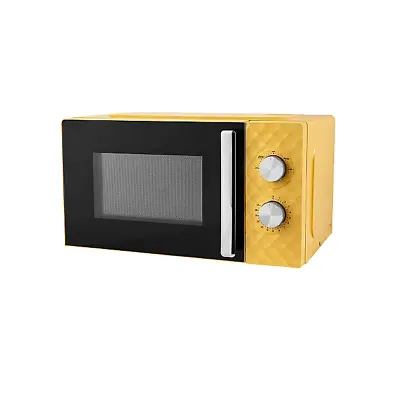 George Home GMMD101Y NEW Manual Microwave Oven Diamond Texture 17L 700w Yellow • £49.99