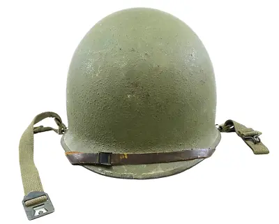 WW2 US M1C Airborne Helmet With Rigger Converted Liner & Chinstraps • $950