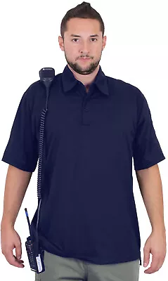 Tactical Performance Polo Shirt Moisture Wicking Solid Uniform Work Job Shirt • $26.99