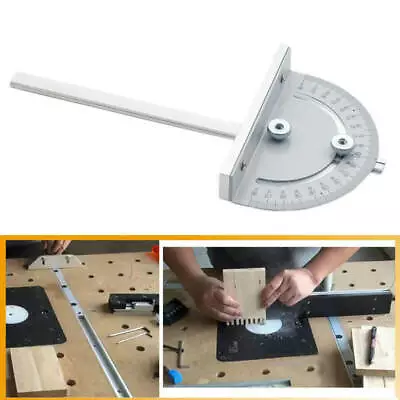 180° Table-Saw T-slot Miter Gauge DIY Angle Ruler Handmade Measuring Tool XL • $17.55