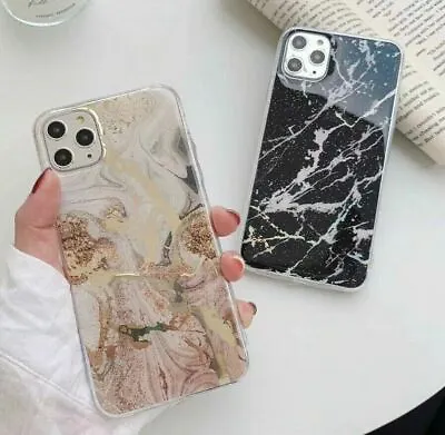 $4.45 • Buy IPhone XS Max XR 7 8 Plus 6 Case Shockproof Luxury Marble Gold Cover For Apple