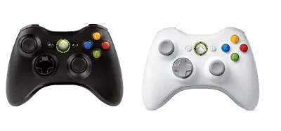 Official XBOX 360 Wireless Controller Black White Super Fast Delivery Free • £17.99