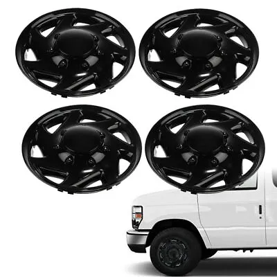 4pcs Black 16  Full Wheel Covers Hub Caps Rim For Ford E350 E450 Econoline Van • $65.99