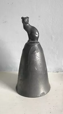 Antique Kayserzinn Pewter Cat Bell 4610 • £49