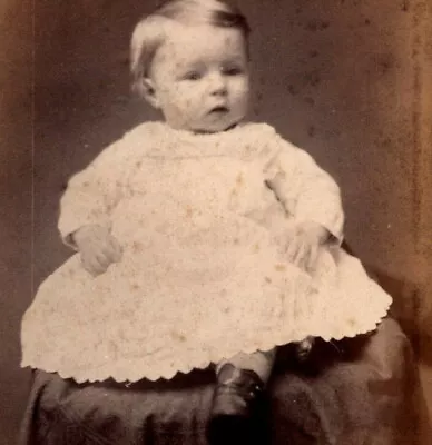 Wheeling West Virginia CDV Photo Baby Boy BROWN Antique 1870's D1 • $13.49